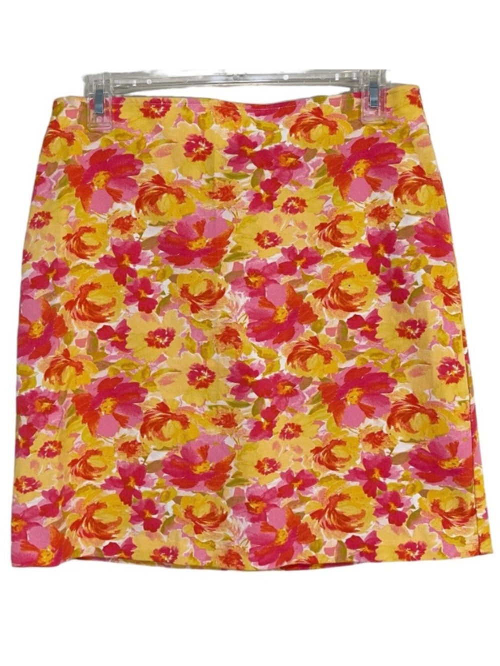 Old Navy Pixie Fitted Floral Skirt Cottage Feminine Pull On Stretch Waist Size S